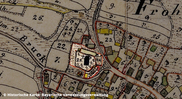 Alt-Wackersdorf, historische Karte: Bayerische Vermessungsverwaltung Alt-Wackersdorf, historische Karte: Bayerische Vermessungsverwaltung
